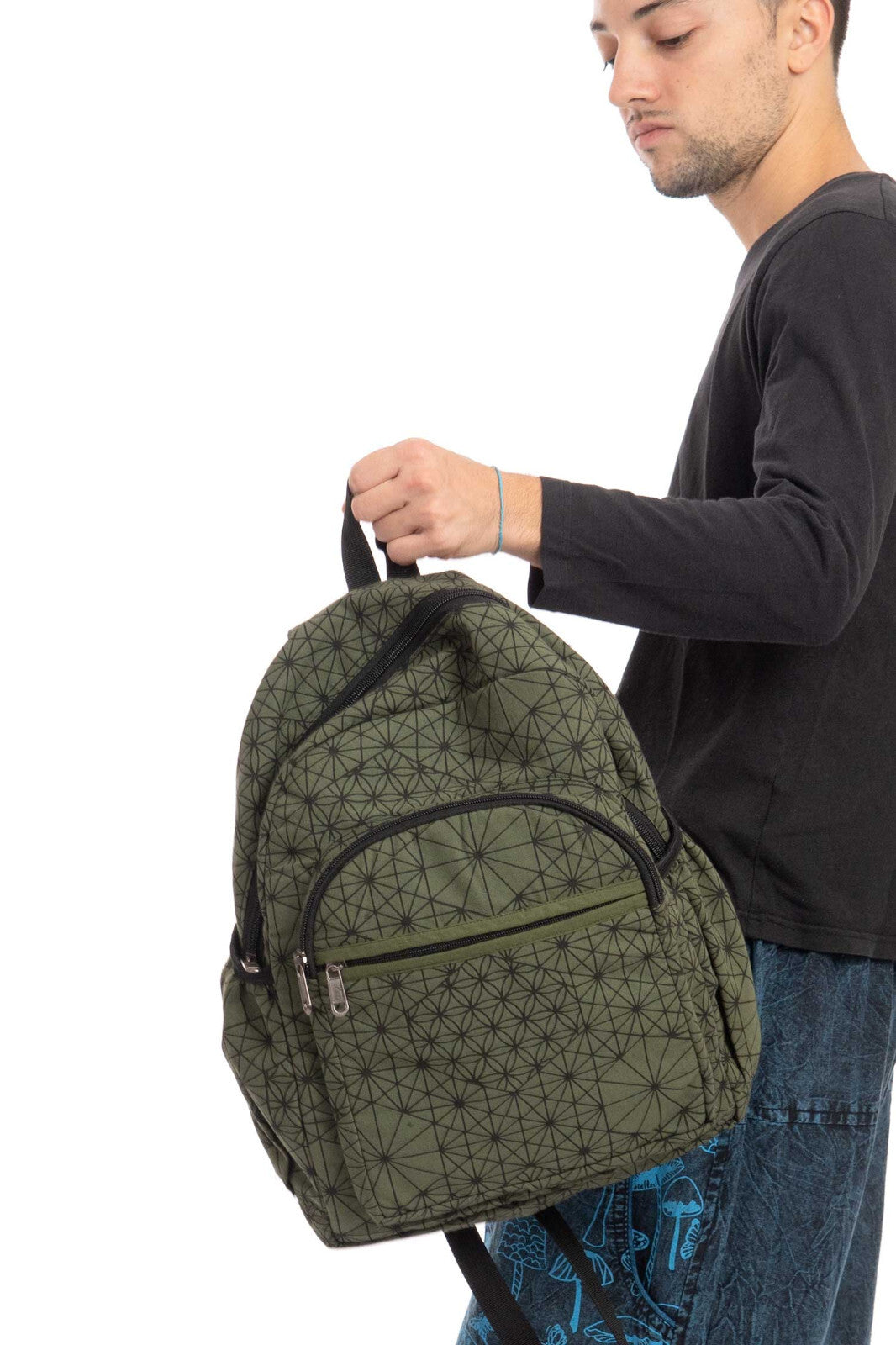 Hippie Geo Flower of Life Rucksack Bag