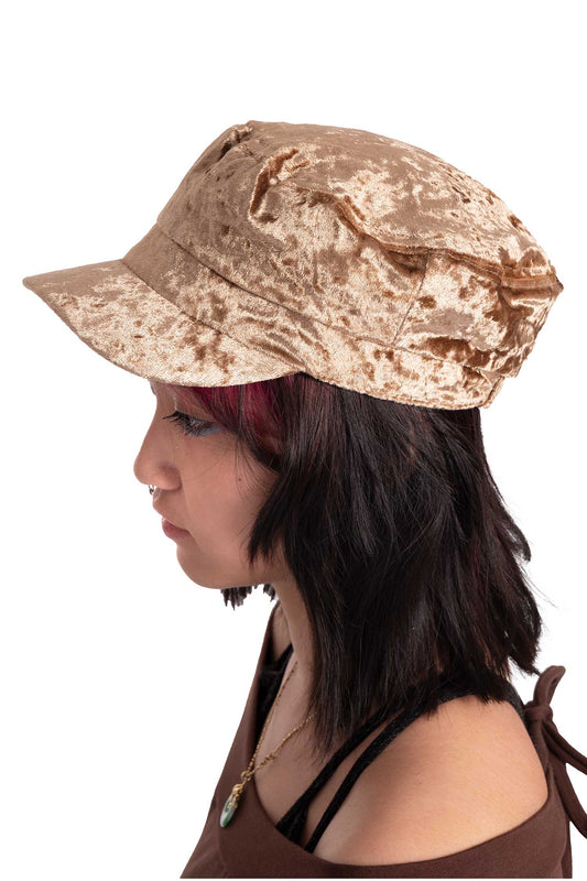 Crushed Velvet Fishermans Mariners Cap - Velvet Fisher Cap (WOHFLC) by Altshop UK