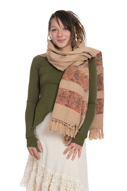 Large Oversized Tribal Festival Wrap Shawl - Shamanka Shawl (ROKSKA) by Altshop UK