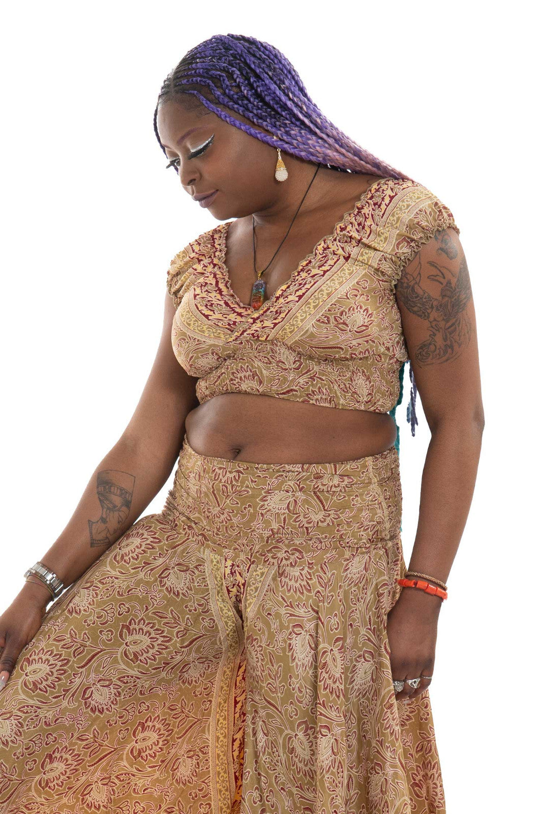 Crop Top & Palazzo Pants Set