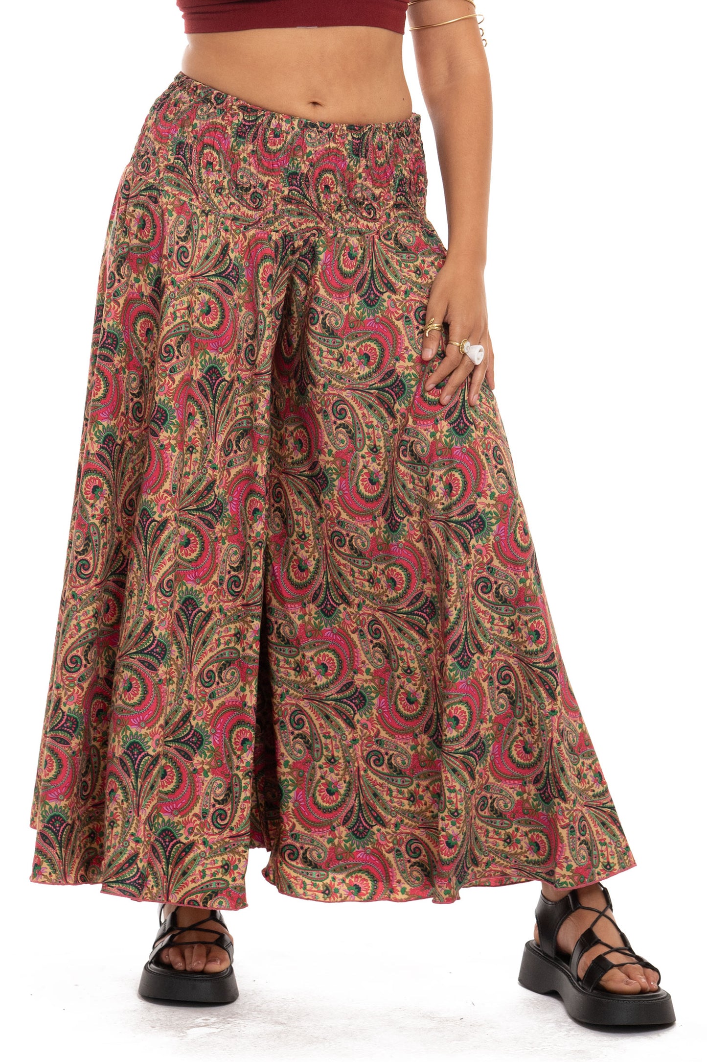 Ladies Wide Summer Flares, Floaty Bohemian Style Trousers, Beach Trousers