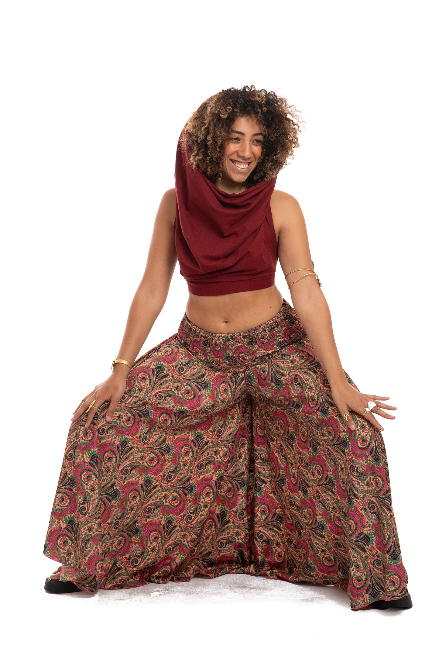 Ladies Wide Summer Flares, Floaty Bohemian Style Trousers, Beach Trousers