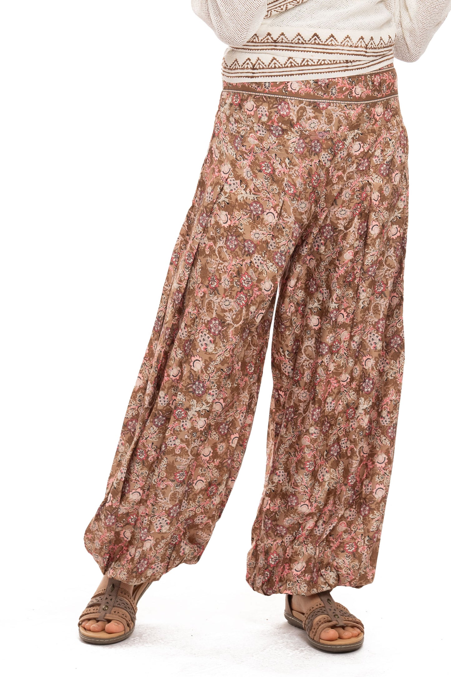 Bohemian Comfy Elasticted Waist Hippie Trousers