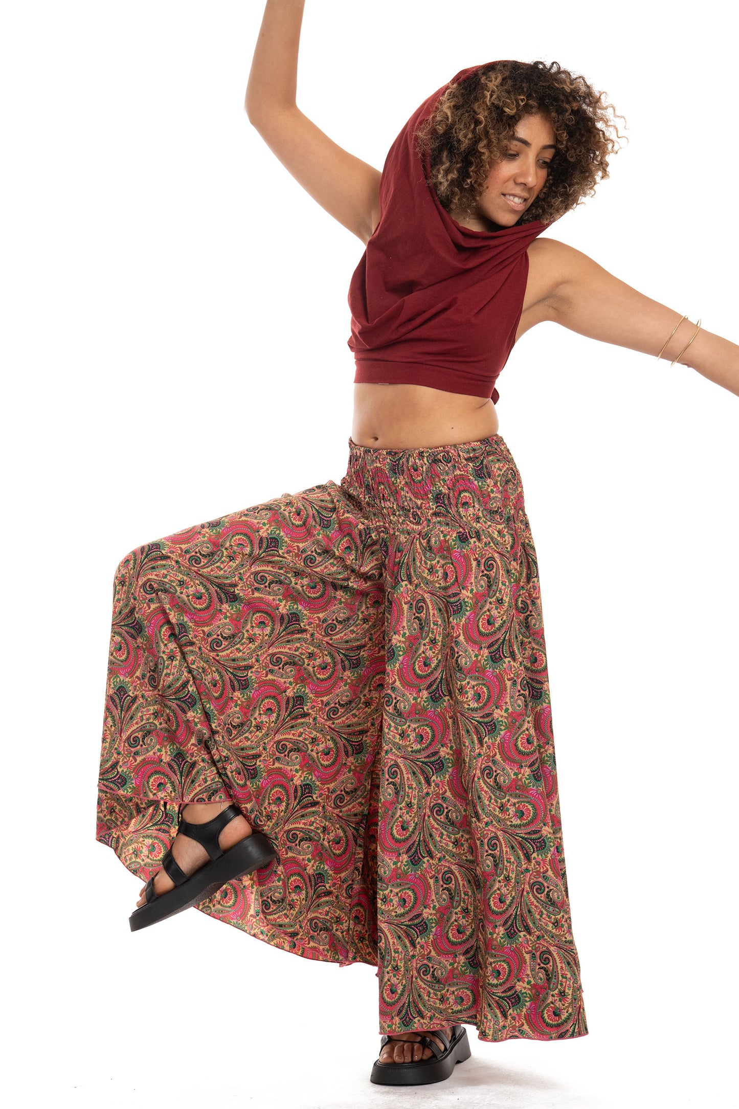 Ladies Wide Summer Flares, Floaty Bohemian Style Trousers, Beach Trousers