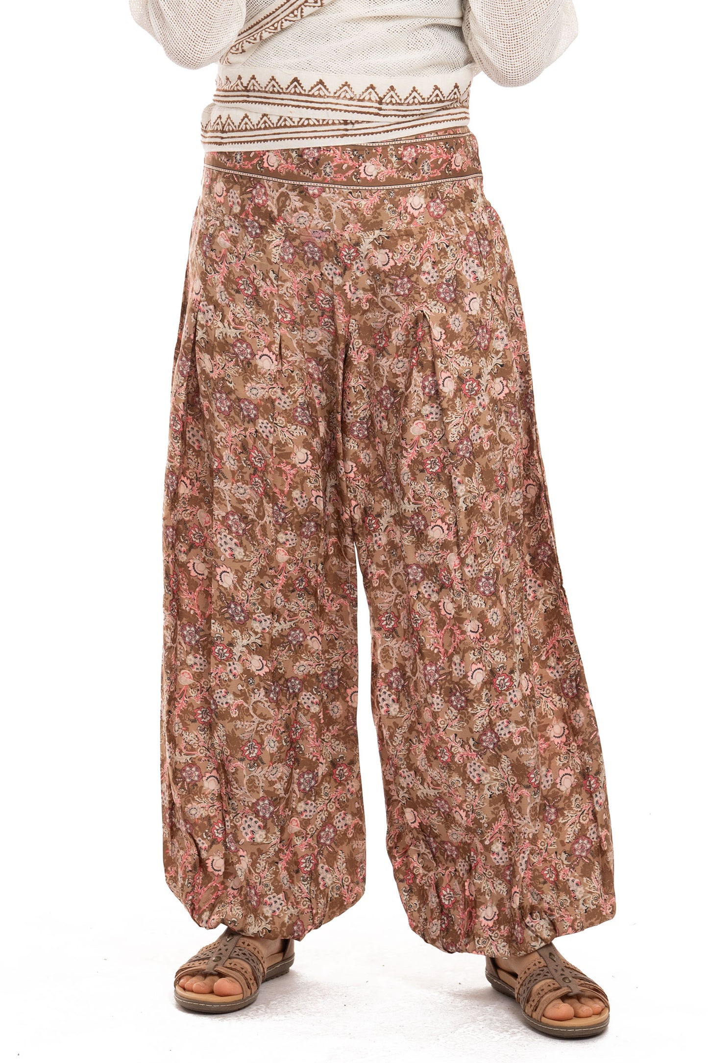 Bohemian Comfy Elasticted Waist Hippie Trousers