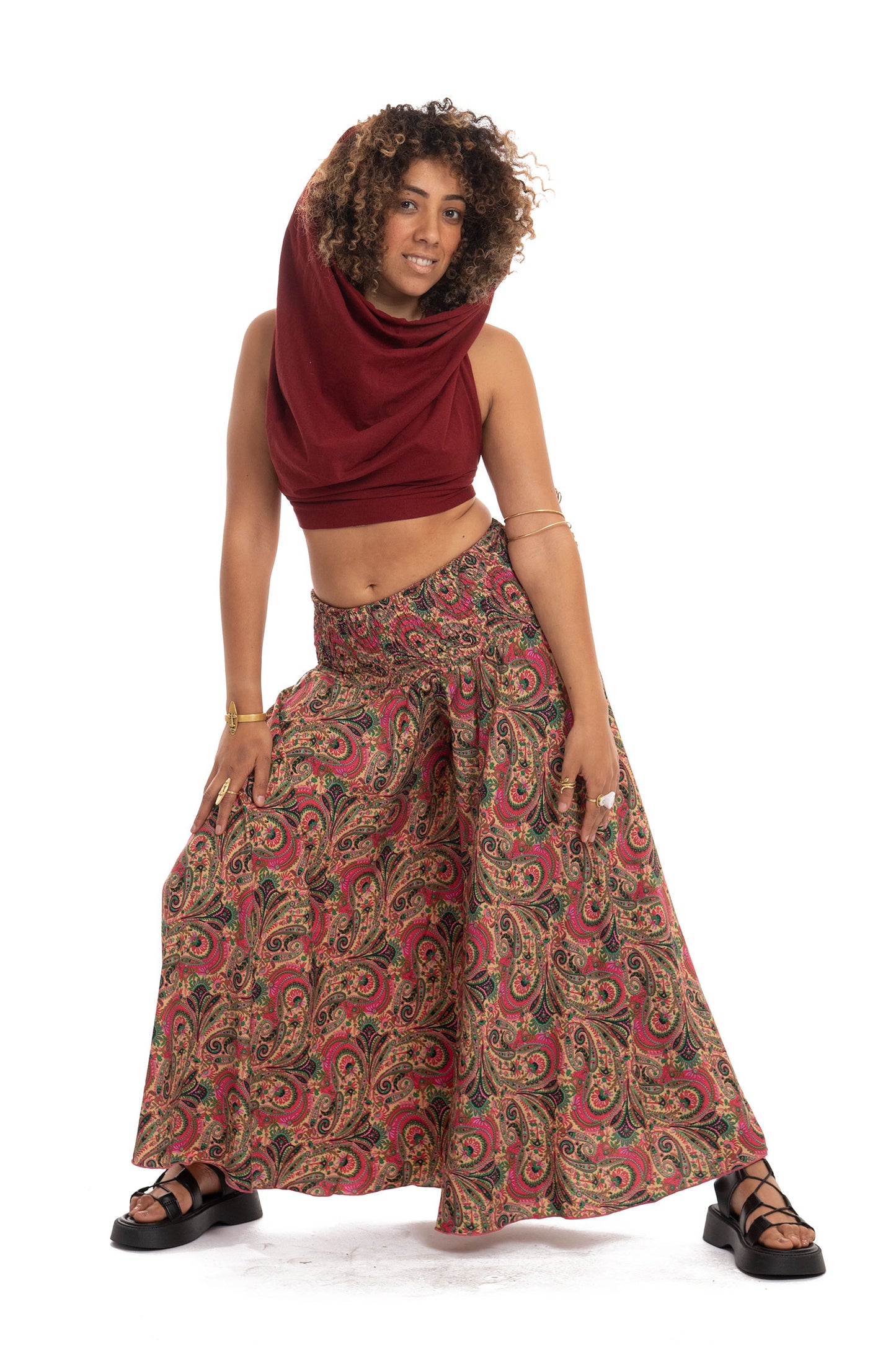 Ladies Wide Summer Flares, Floaty Bohemian Style Trousers, Beach Trousers