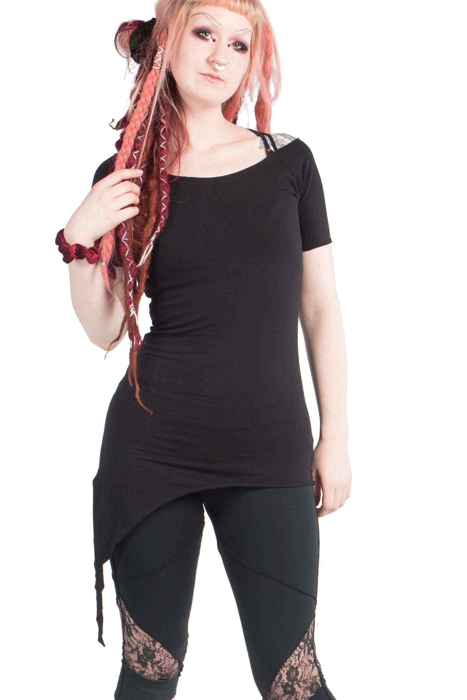 Asymmetric Tribal Tee, Psy Trance Goa Top - Funter Top (RFFOLCH2) by Altshop UK
