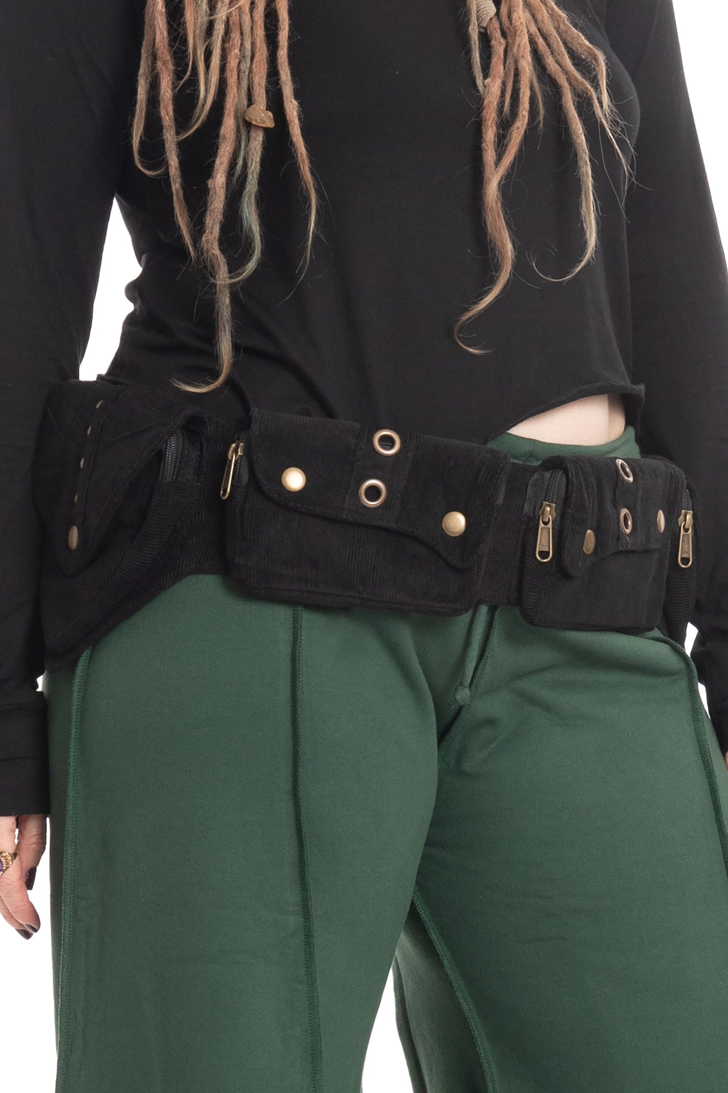 Corduroy Plus Size Pocket Belt for Festival Faerie Style Outfit