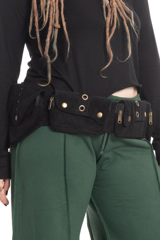 Corduroy Plus Size Pocket Belt for Festival Faerie Style Outfit