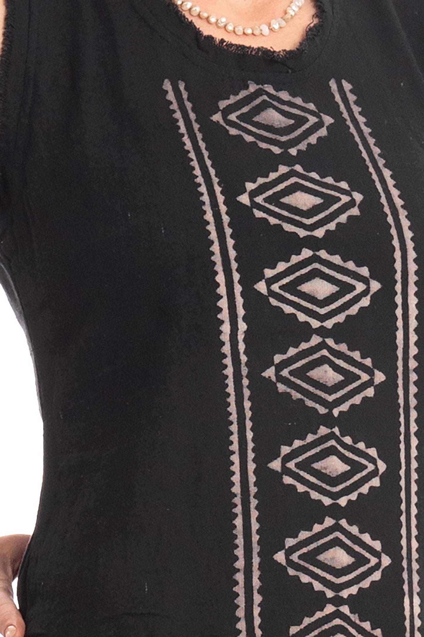 Hand Blocked Tribal Goa Natural Dress for Bohemian Hippy Woman