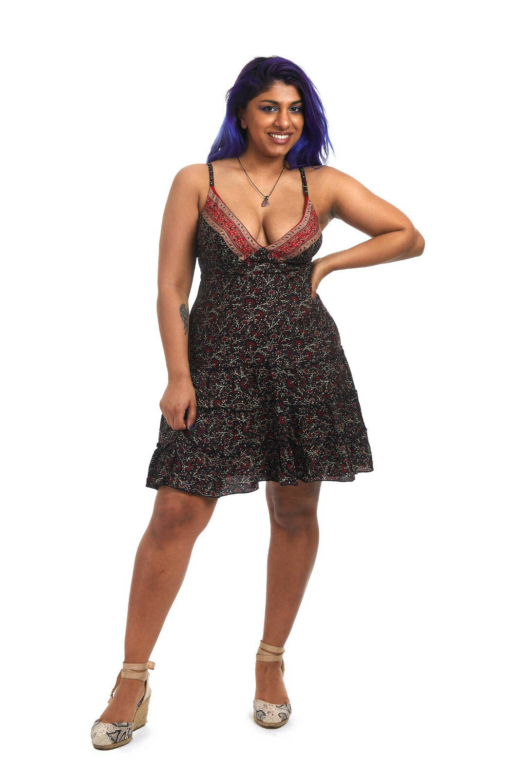 Strappy Summer Bohemian Babydoll Sun Dress