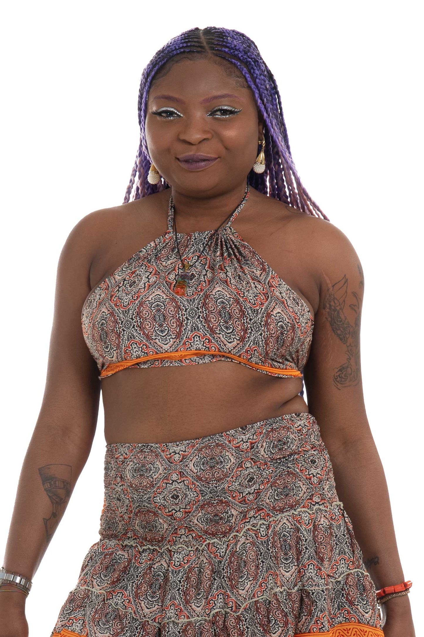 Hi Low Skirt and Crop Top Set
