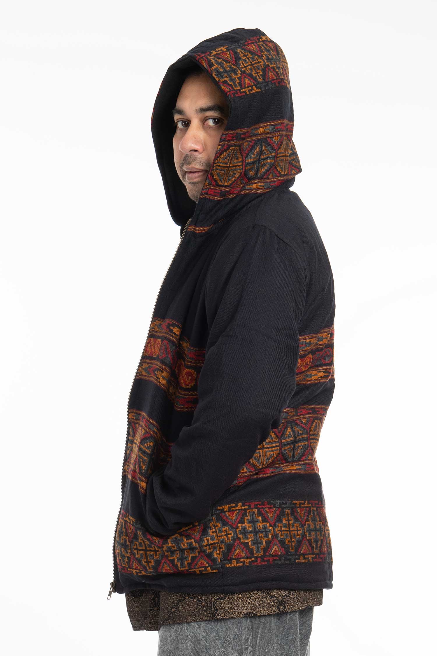 Unisex Hooded Tribal Jacket – Altshop UK