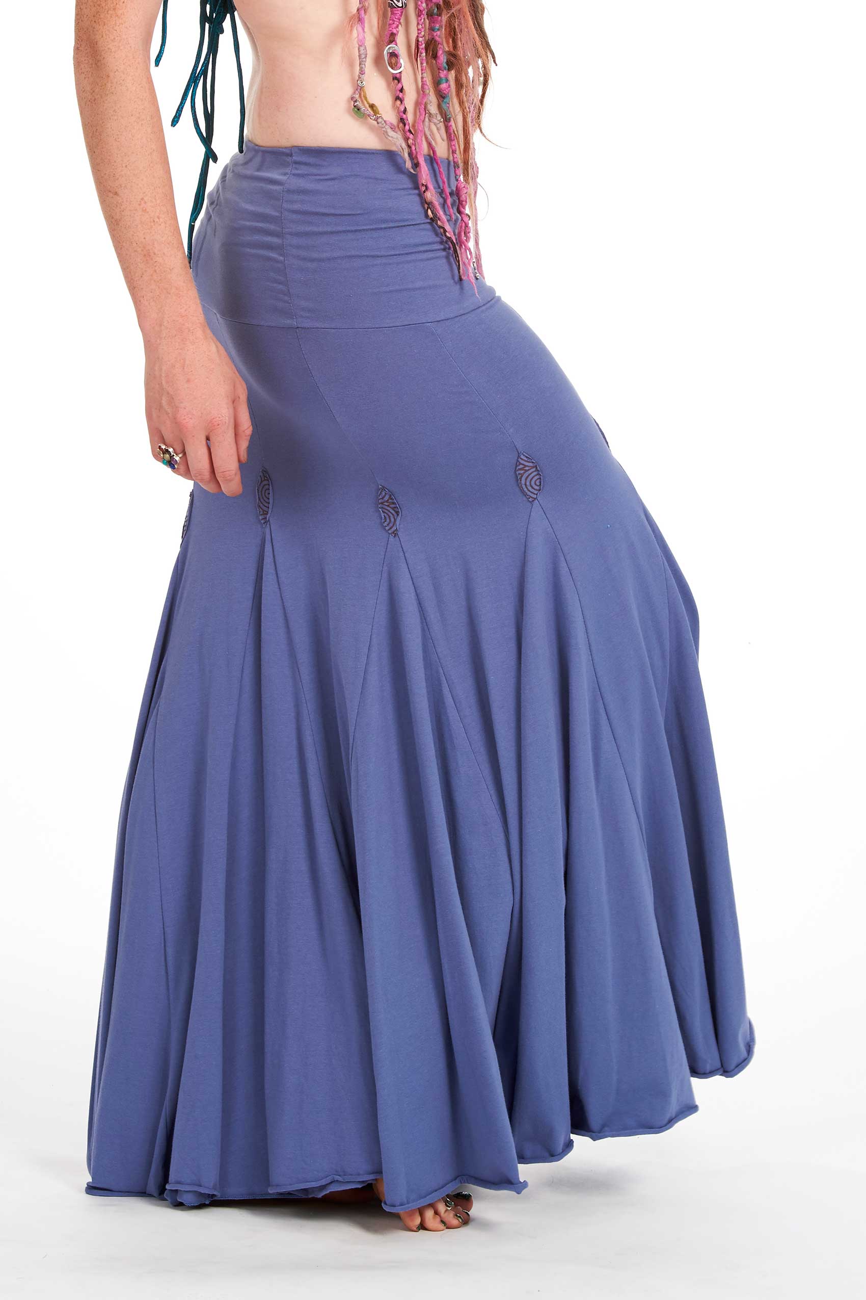 Mermaid Fishtail Skirt, organic cotton long Goa psy faery skirt - Booty Skirt (TSK230) by Altshop UK
