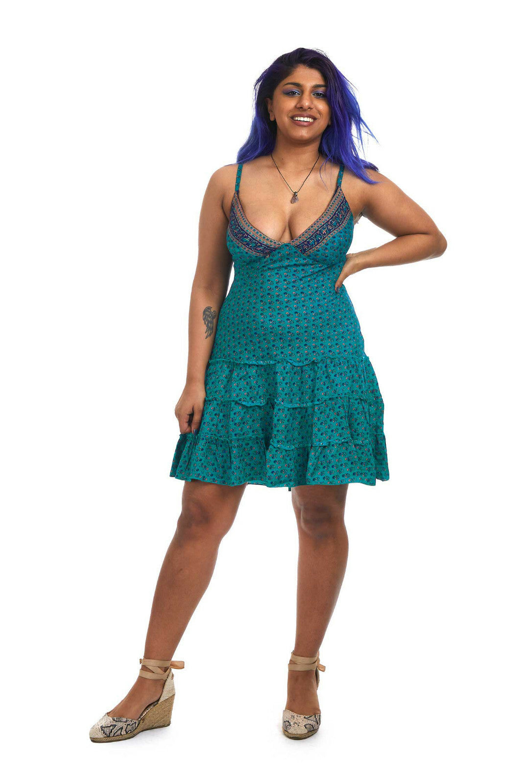 Strappy Summer Bohemian Babydoll Sun Dress
