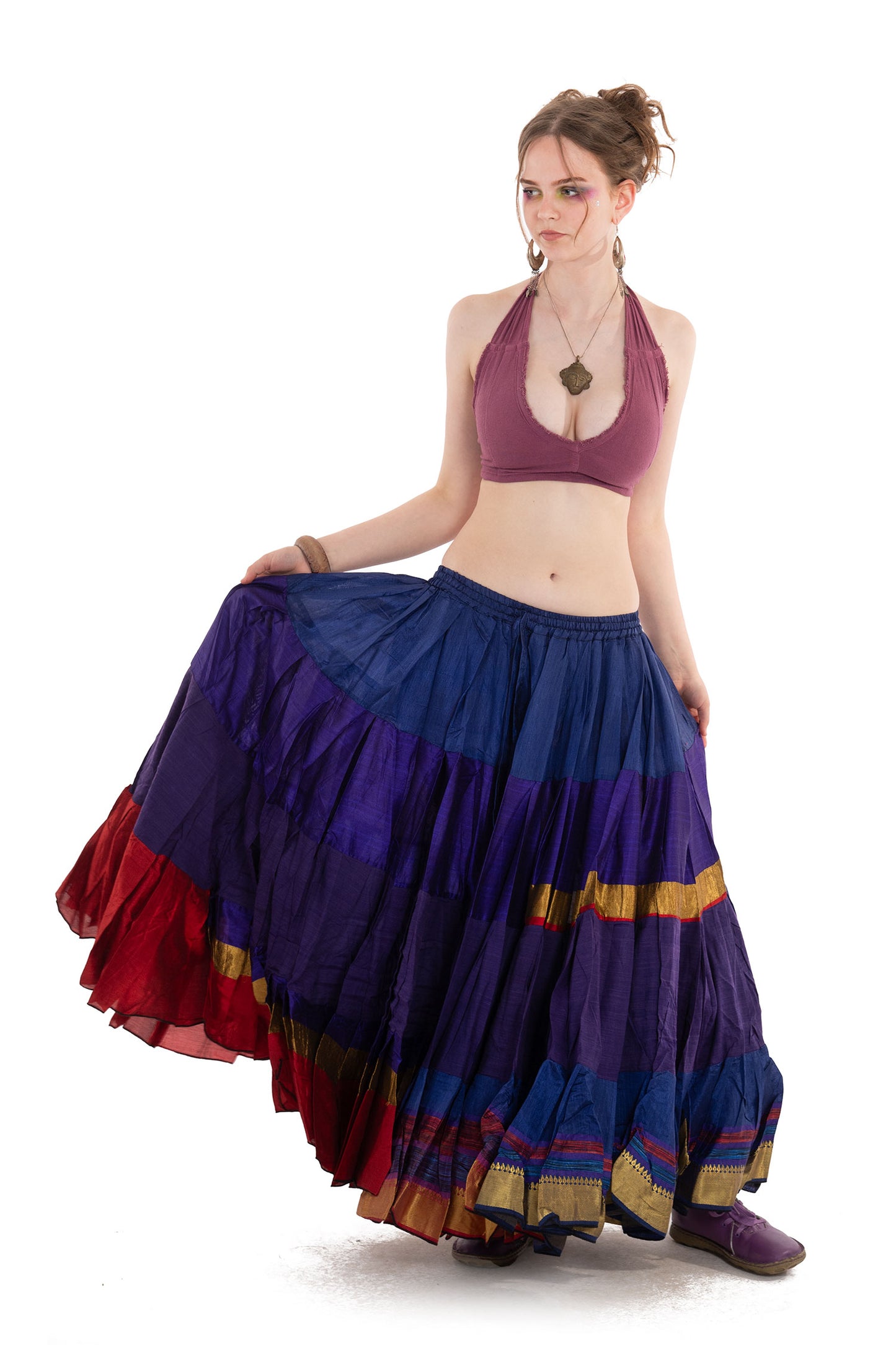 Long Upcycled Belly Dance ATS Skirt