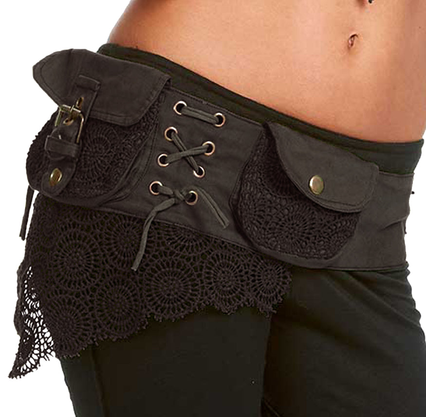 Cotton and Lace pocket belt