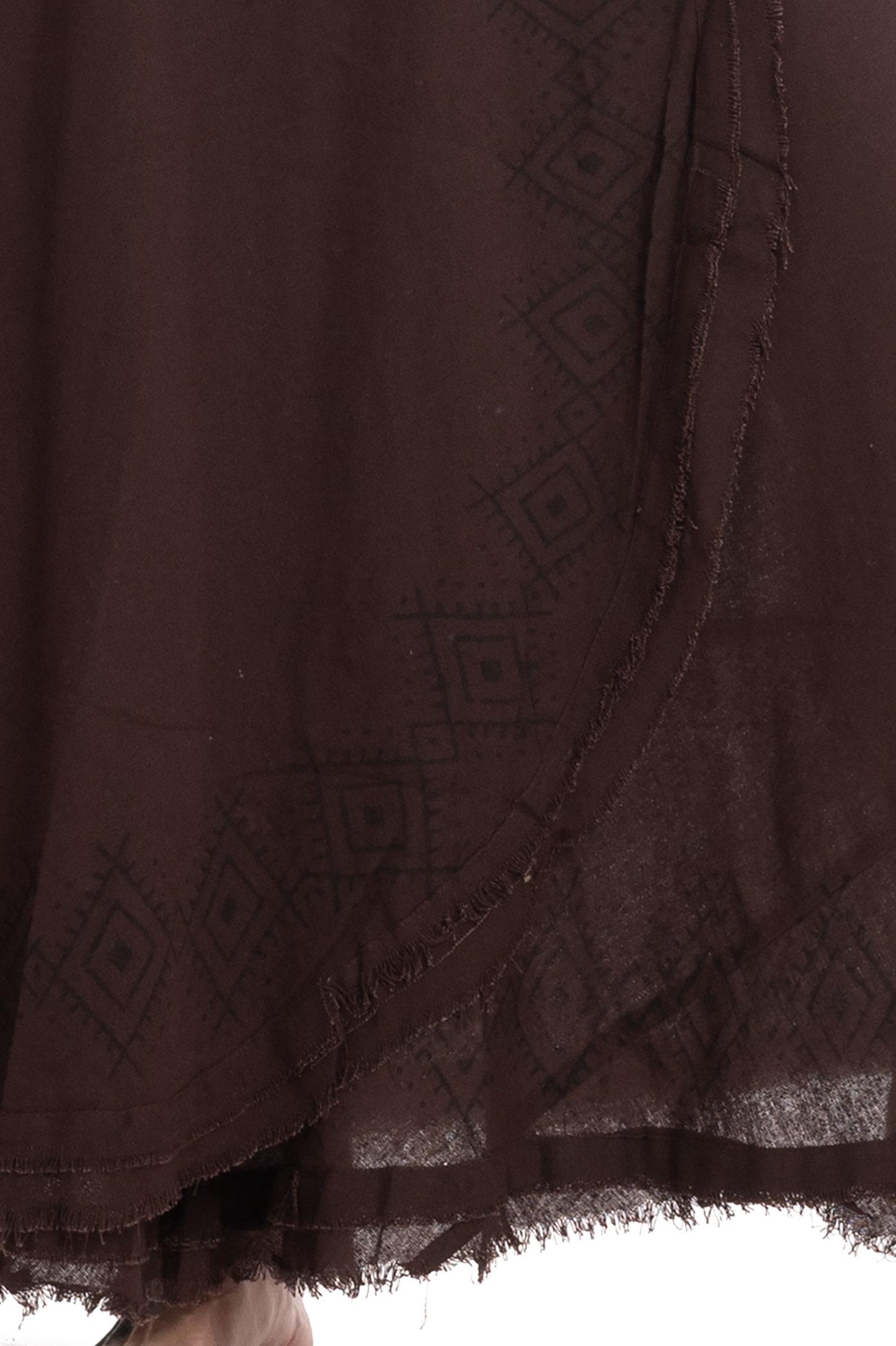 Hand Block Printed Goa Boho Hippy Jute Wrap Skirt