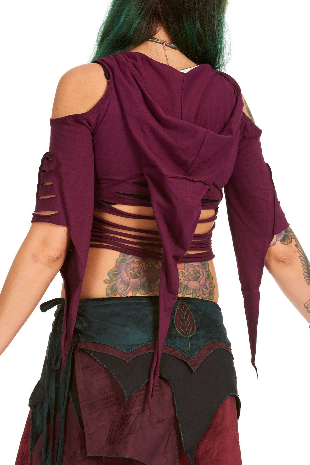 Slashed Back Pixie Top, psy trance top