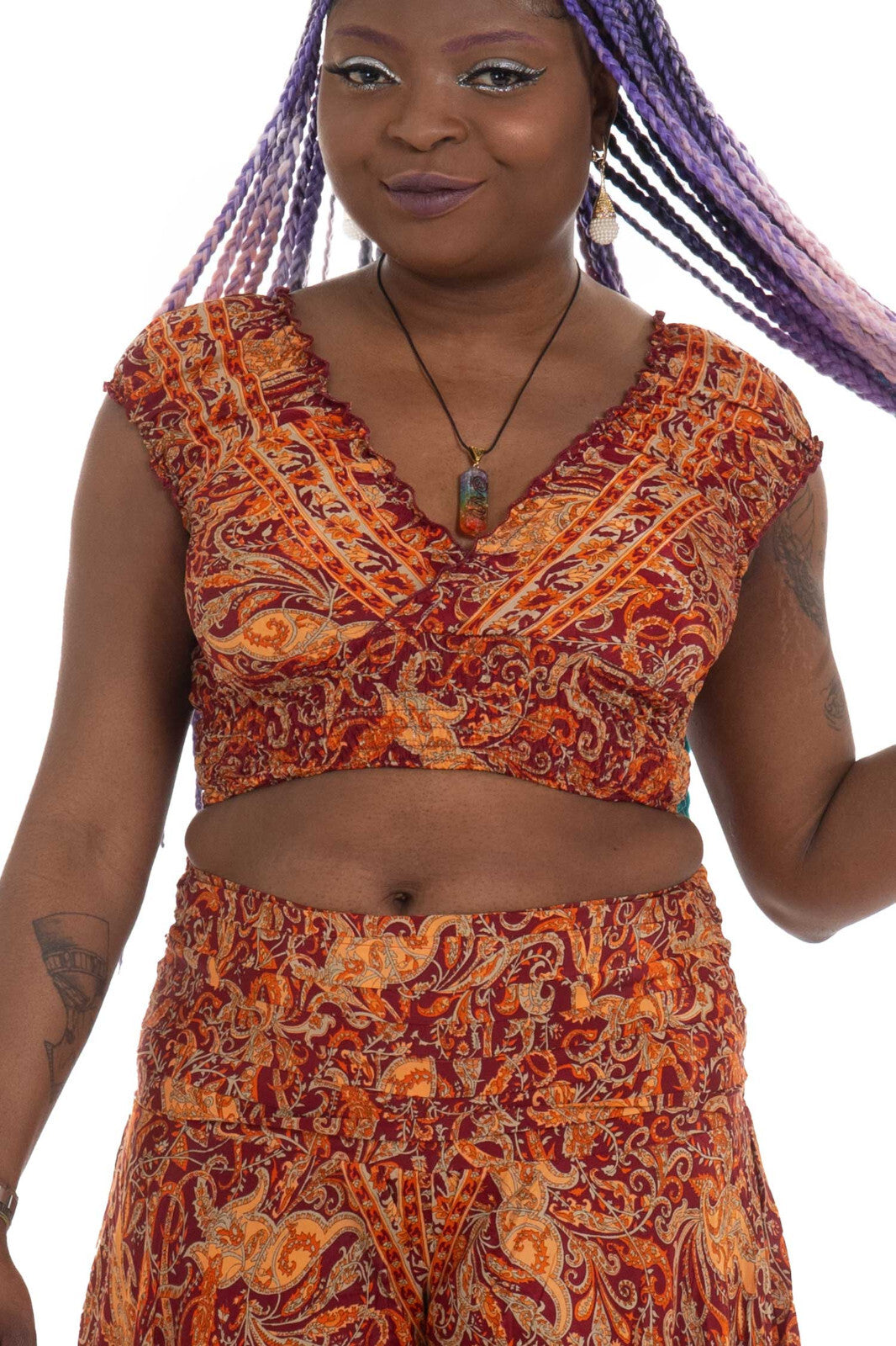 Crop Top & Palazzo Pants Set