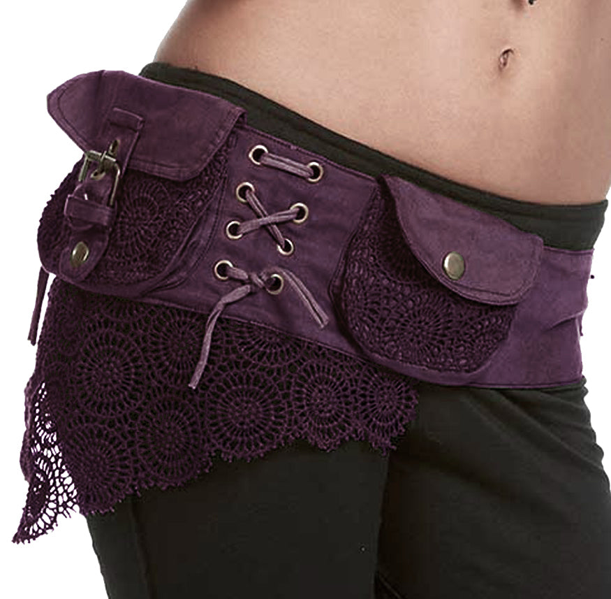 Cotton and Lace pocket belt