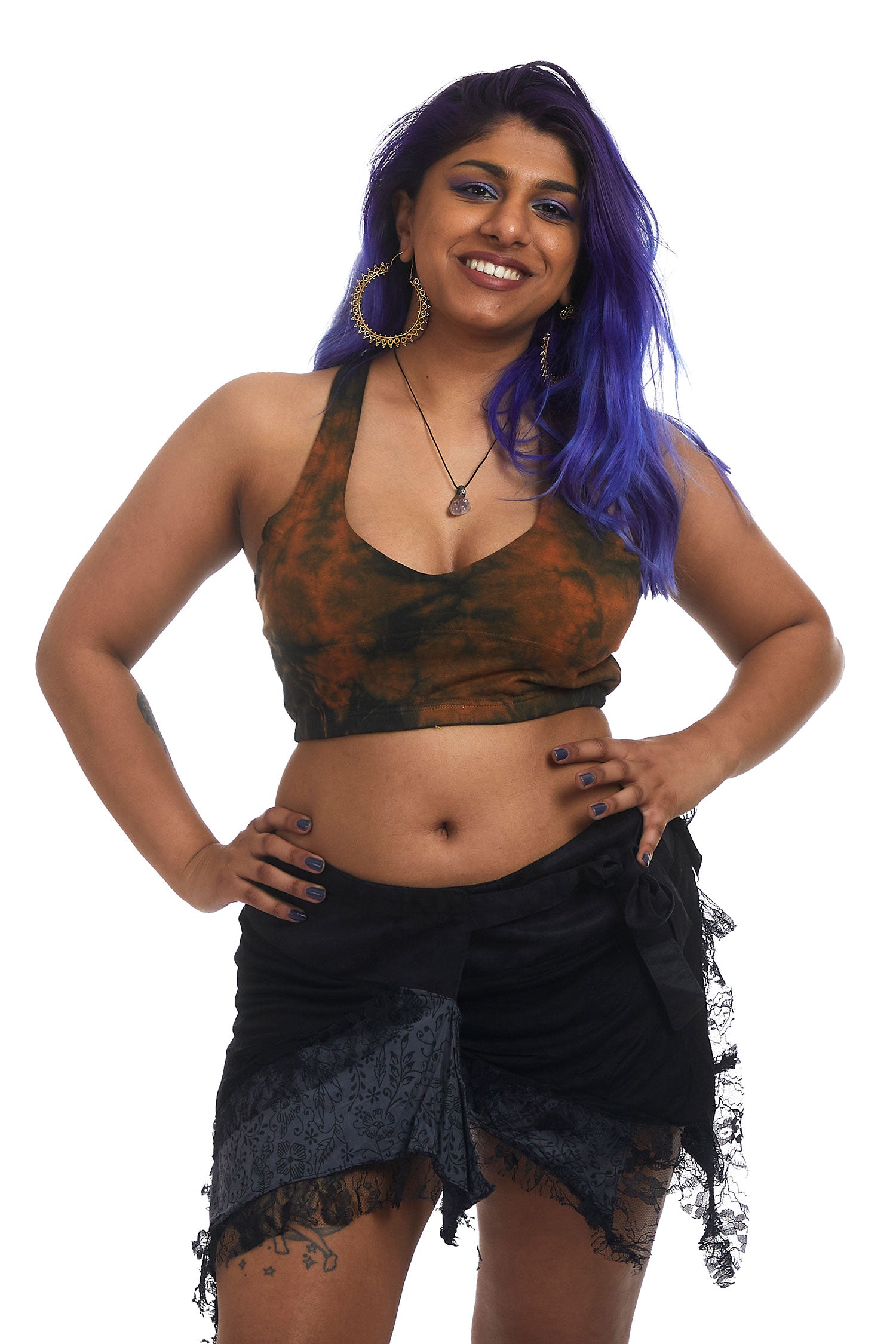 Tie Dye Yoga Bralette, Hippy Tiedye Crop Top - Tie Dye Choli (DEVTDCHO) by Altshop UK