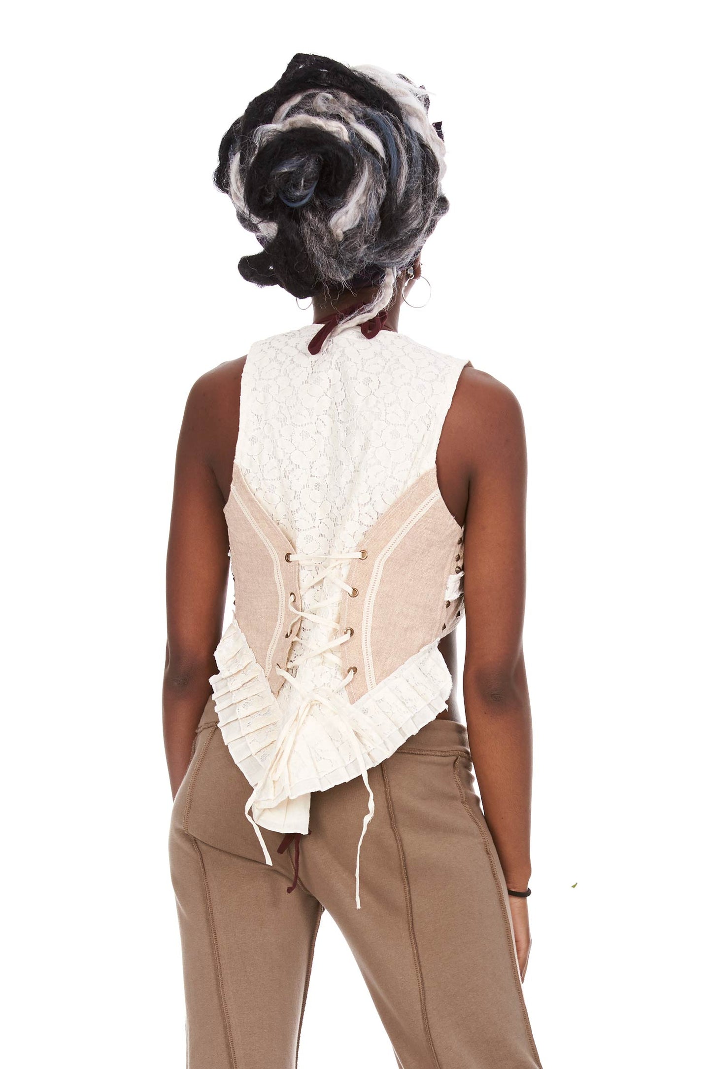 Natural Hemp Vest, Boho Hippy Bohemian Festival Waistcoat