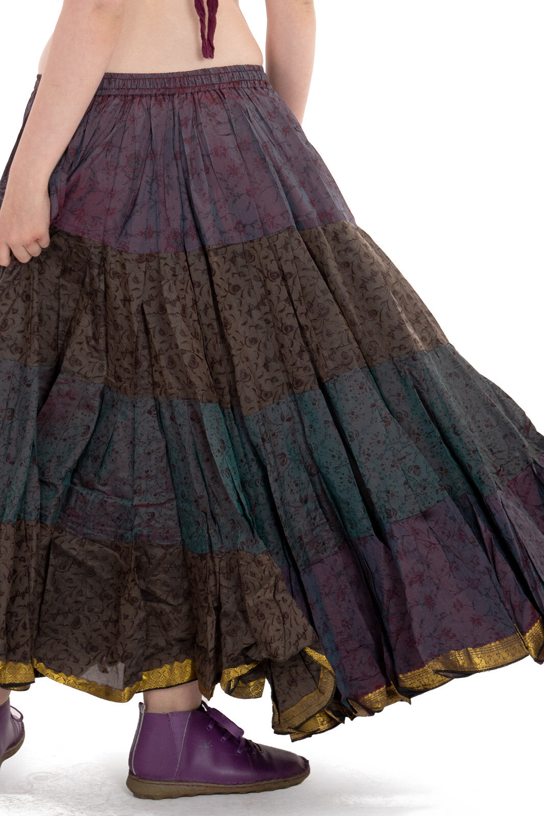 Long Upcycled Belly Dance Ats Skirt