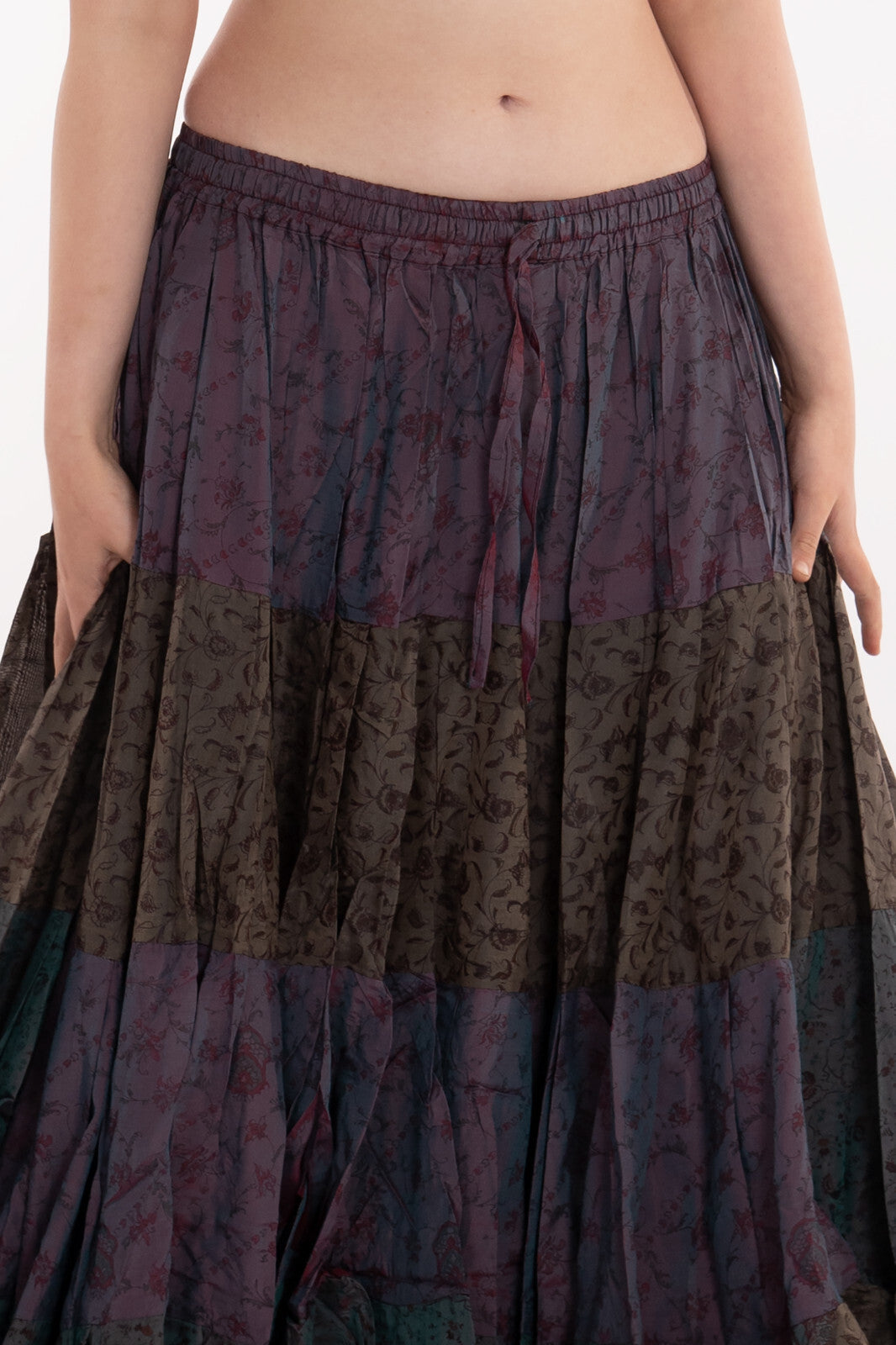 Long Upcycled Belly Dance Ats Skirt