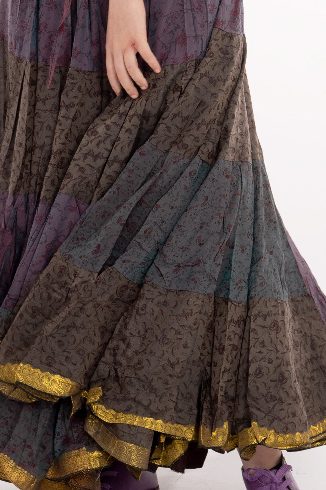 Long Upcycled Belly Dance Ats Skirt