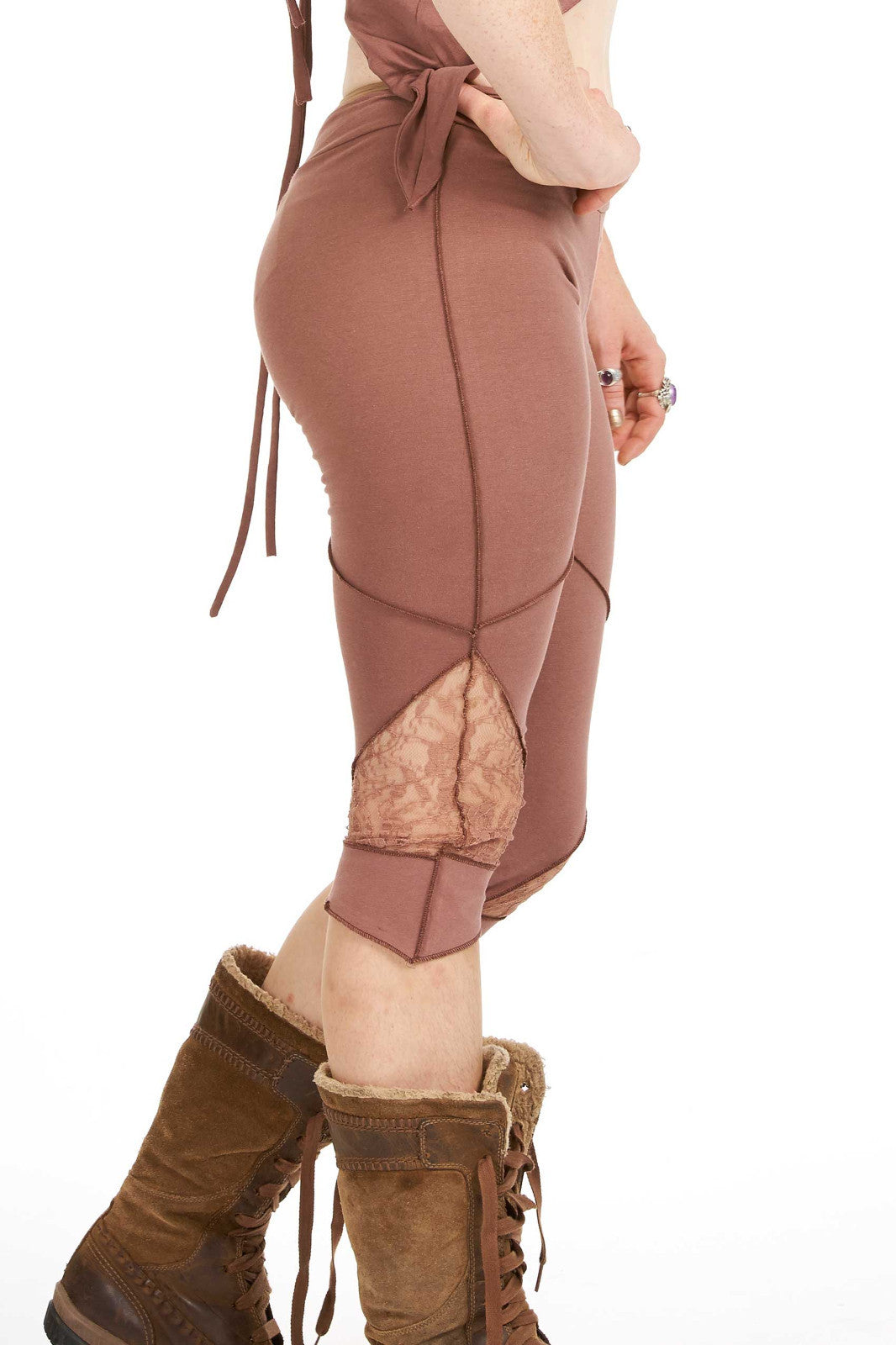 Organic Cotton And Lace Pixie Leggings