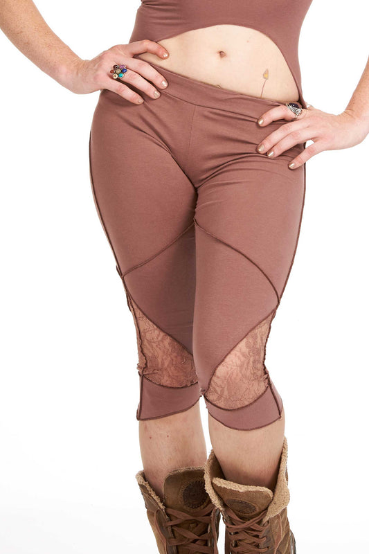 Organic Cotton And Lace Pixie Leggings