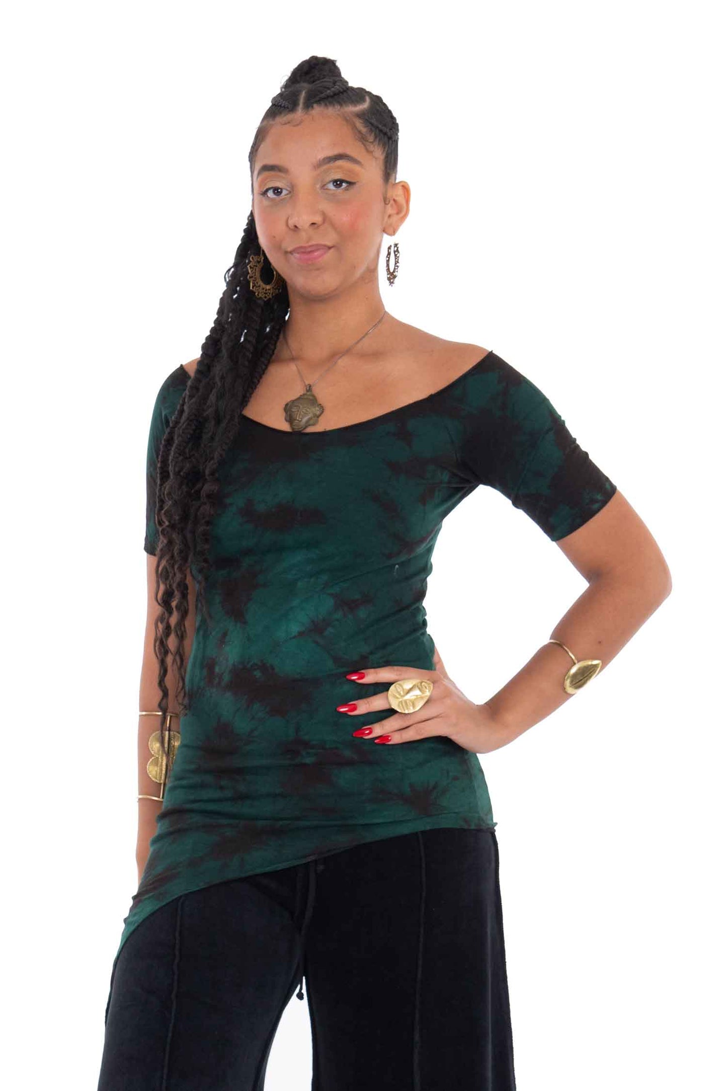 Long Asymmetric Cotton Tee Shirt