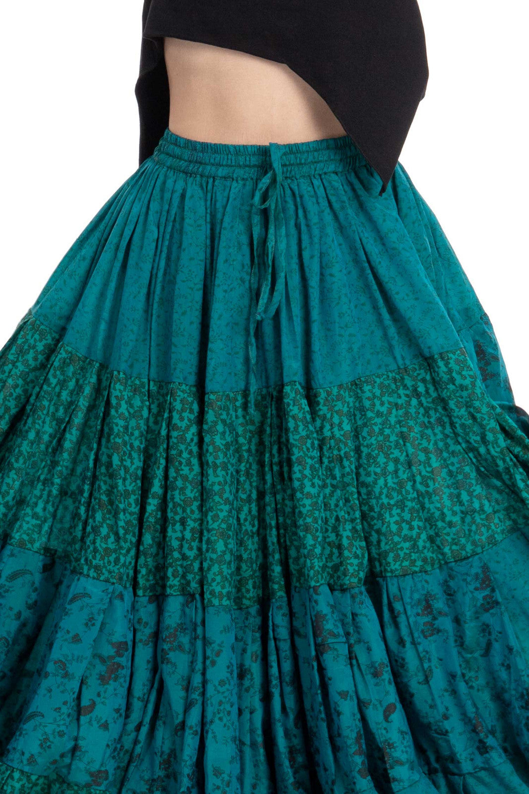 Long Upcycled Belly Dance Ats Skirt
