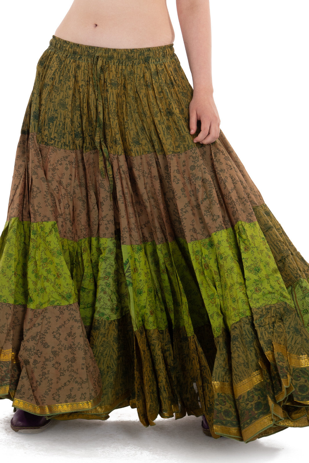 Long Upcycled Belly Dance Ats Skirt