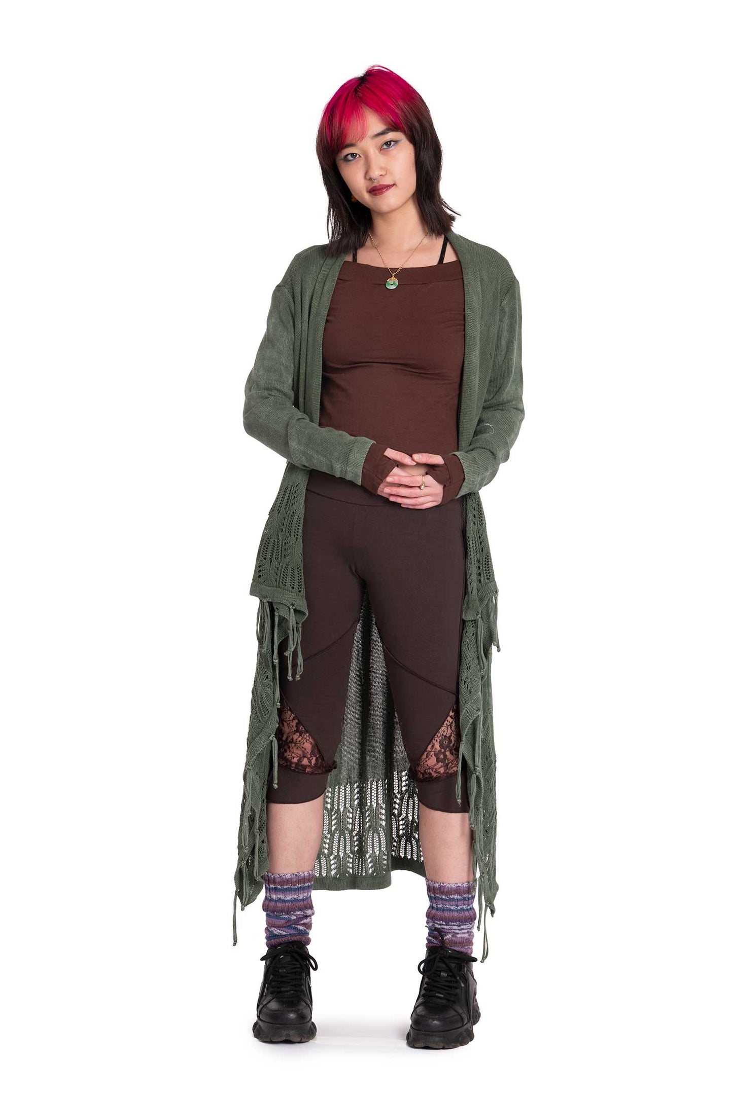 Cotton Knit Slouchy Cardigan