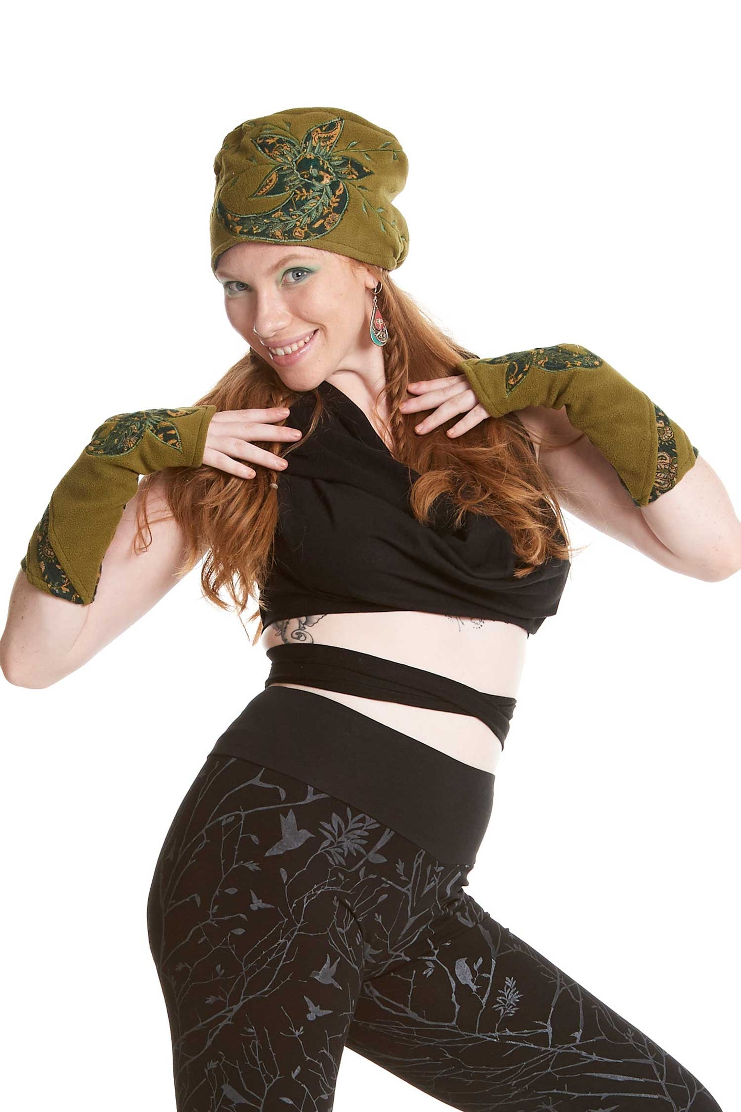 Flower Applique Faerie Armwarmers