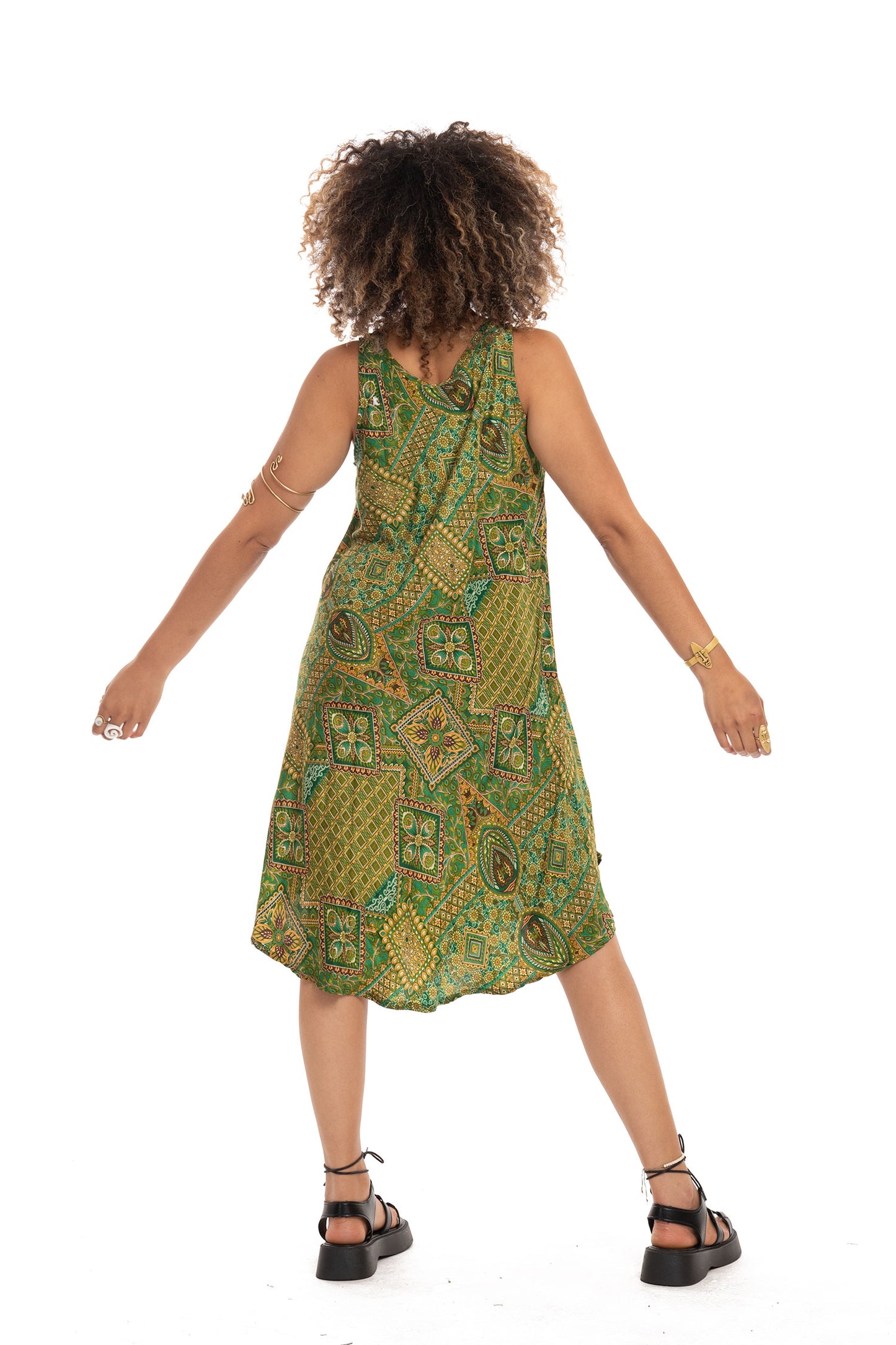 Floaty Sleeveless Summer Boho Hippie Dress for Bohemian Woman