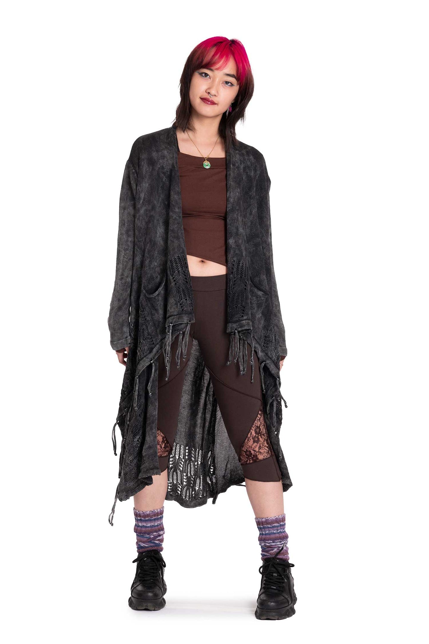 Cotton Knit Slouchy Cardigan