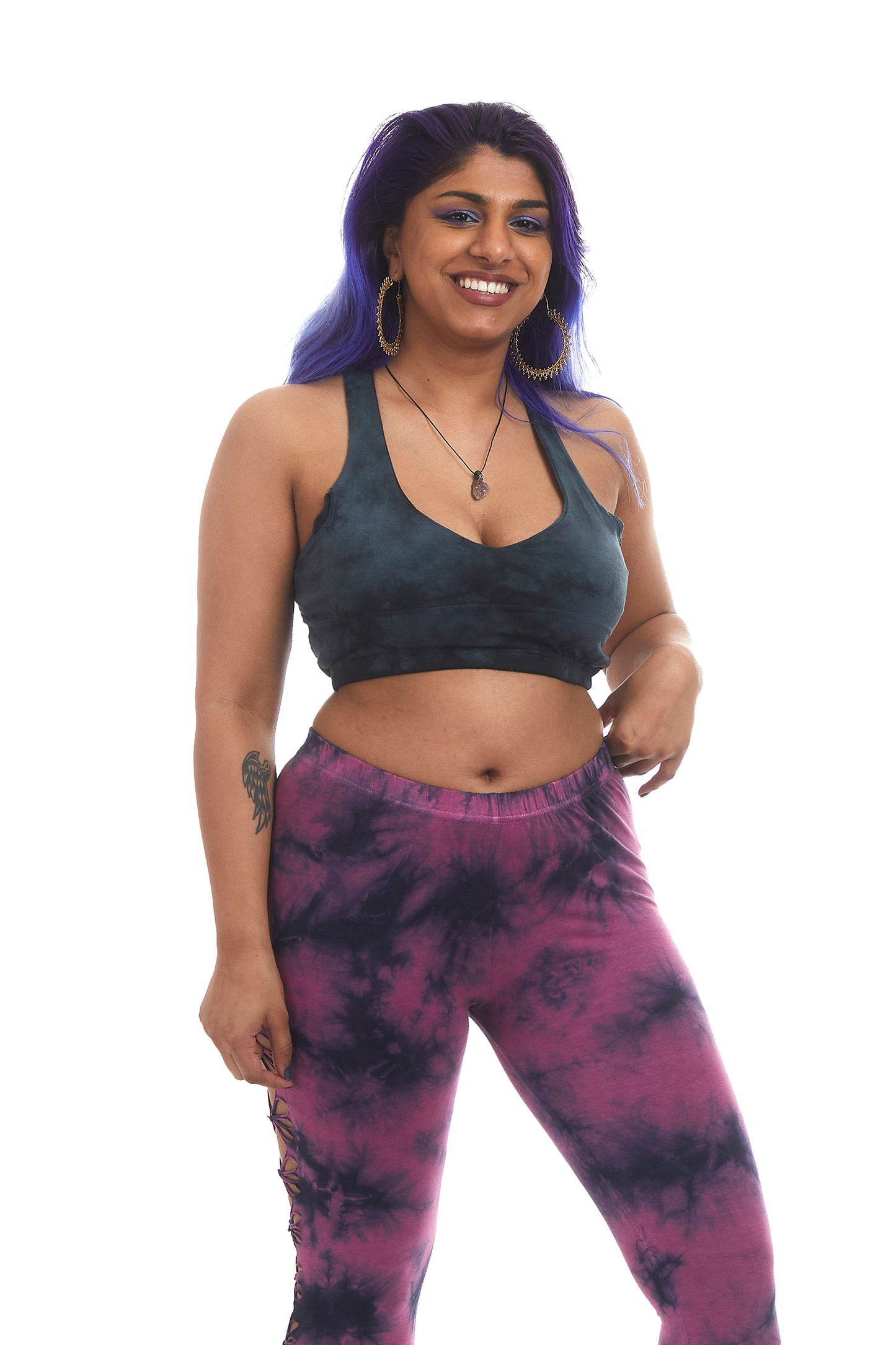 Tie Dye Yoga Bralette, Hippy Tiedye Crop Top - Tie Dye Choli (DEVTDCHO) by Altshop UK