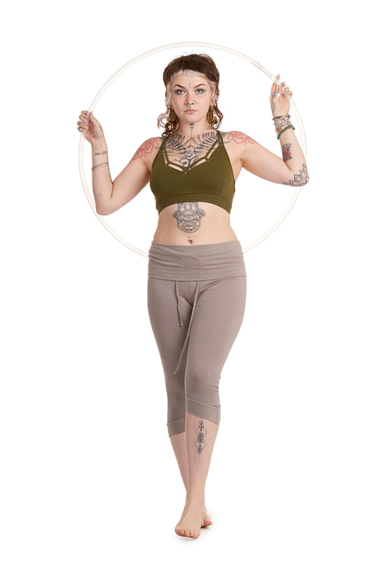 Fold Top Pixie Pirate Leggings - Lotus Leggings (DBLOTL) by Altshop UK