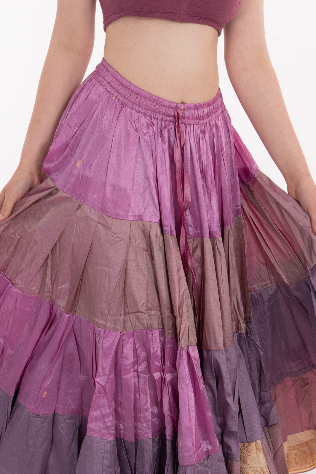Long Upcycled Belly Dance Ats Skirt