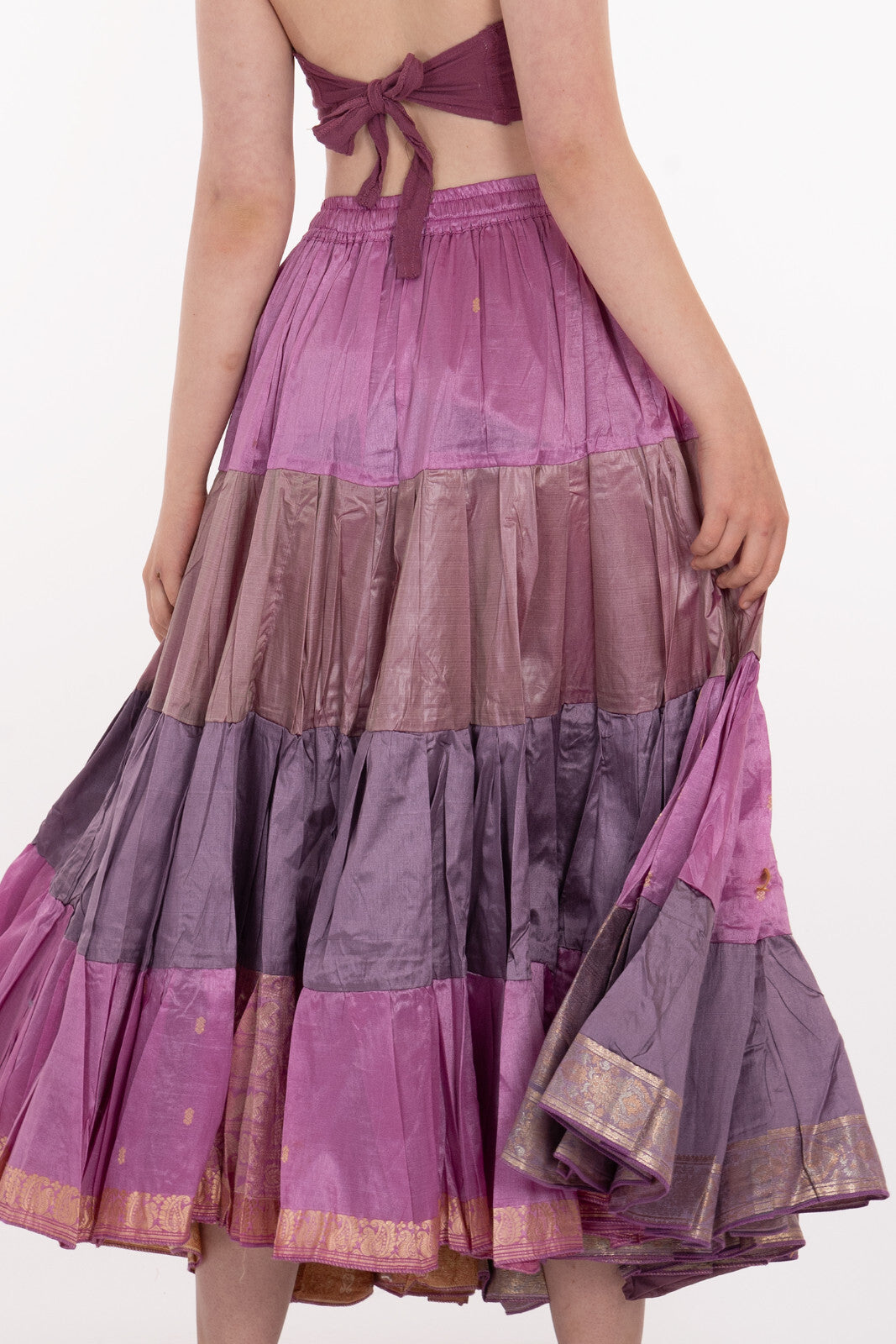 Long Upcycled Belly Dance Ats Skirt