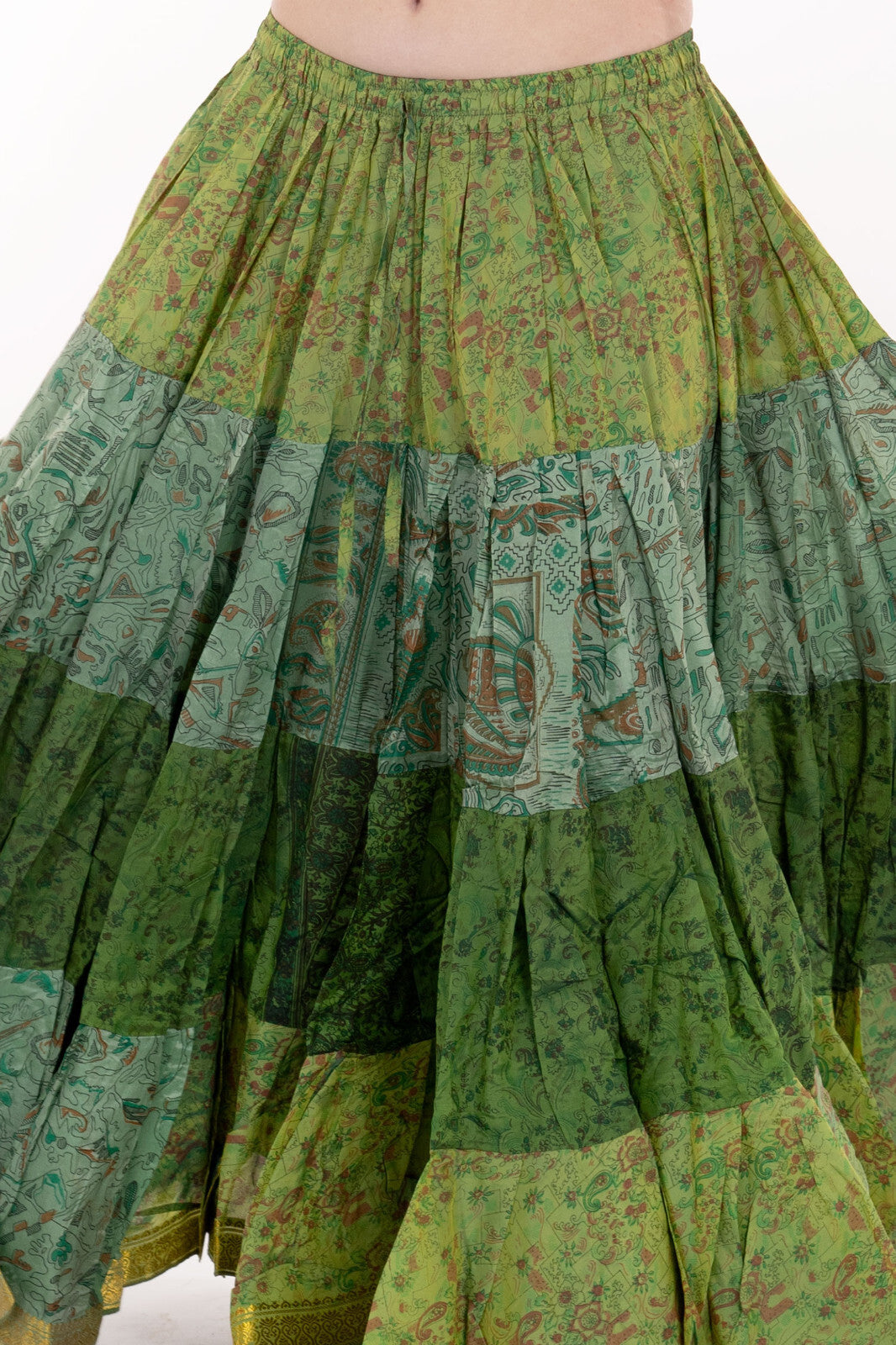 Long Upcycled Belly Dance Ats Skirt