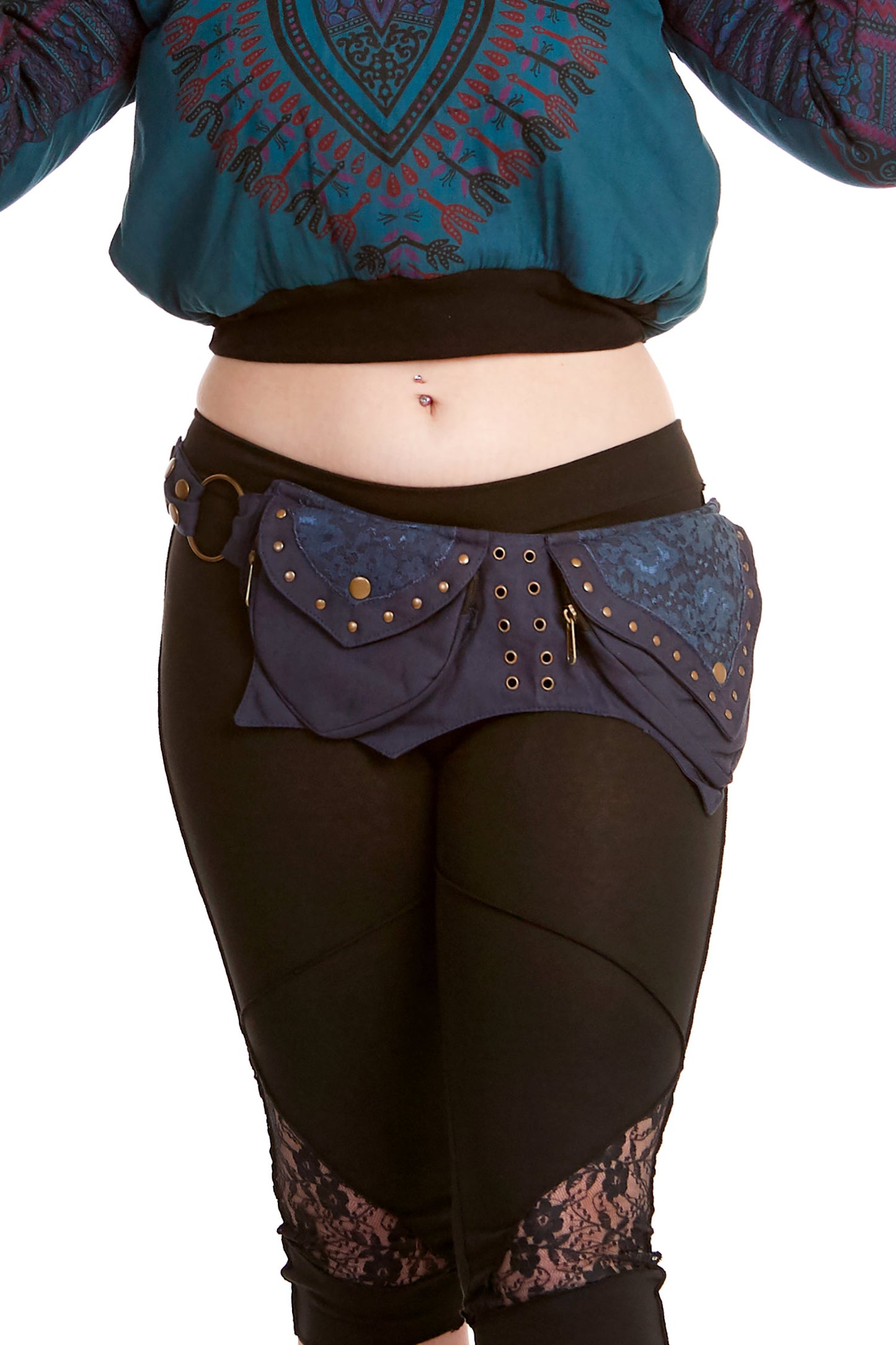 Pixie Pocket Belt with Lace and Studs