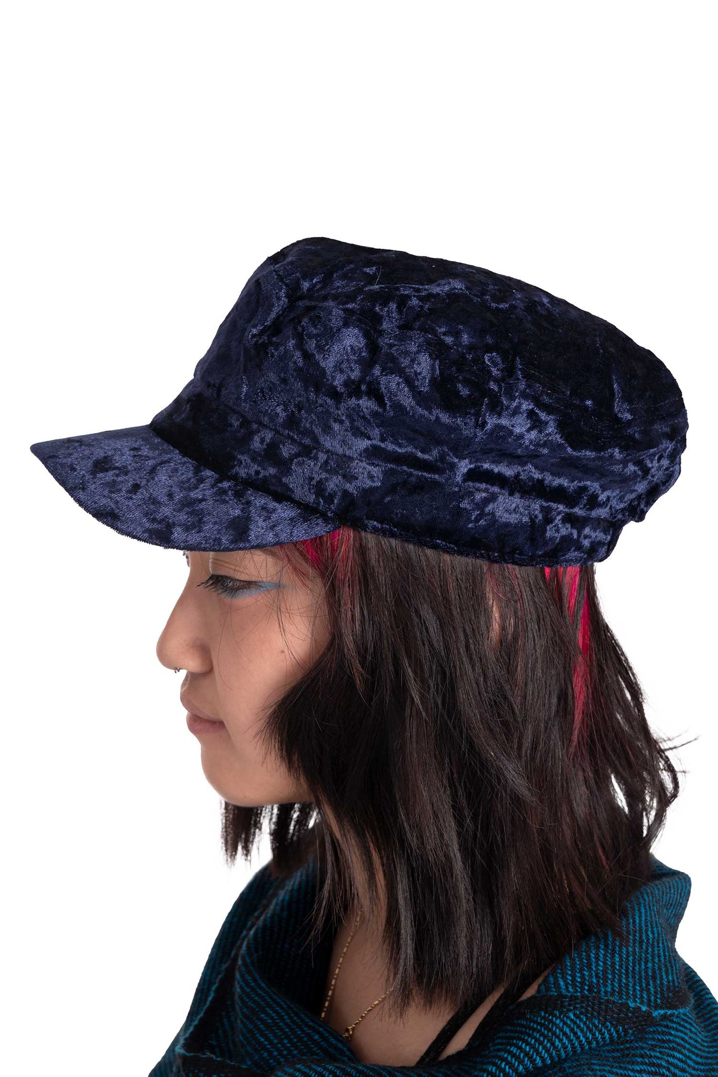 Crushed Velvet Fishermans Mariners Cap - Velvet Fisher Cap (WOHFLC) by Altshop UK