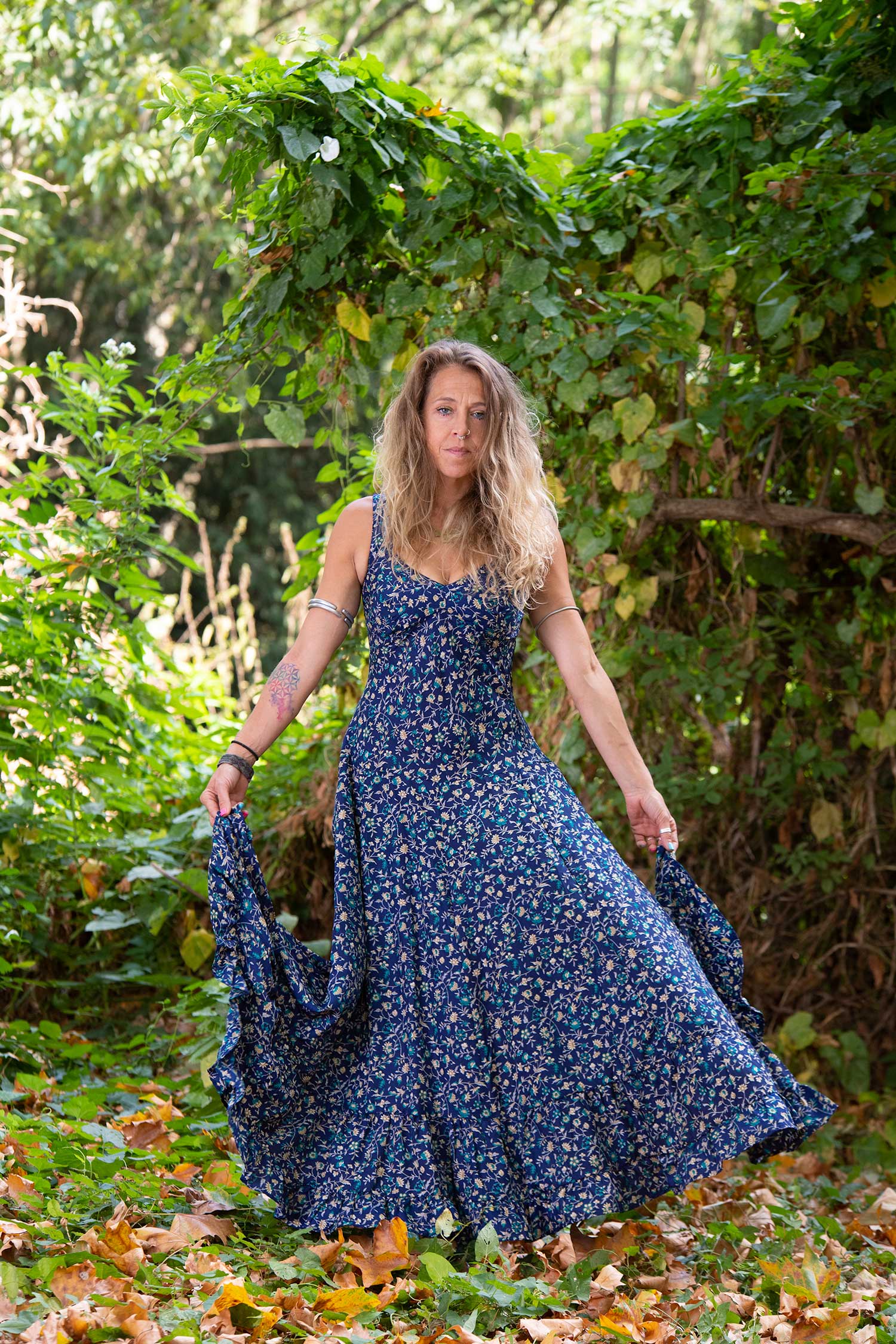 Long Full Boho Maxi Dress - Narnia Dress (MENDSS) by Altshop UK