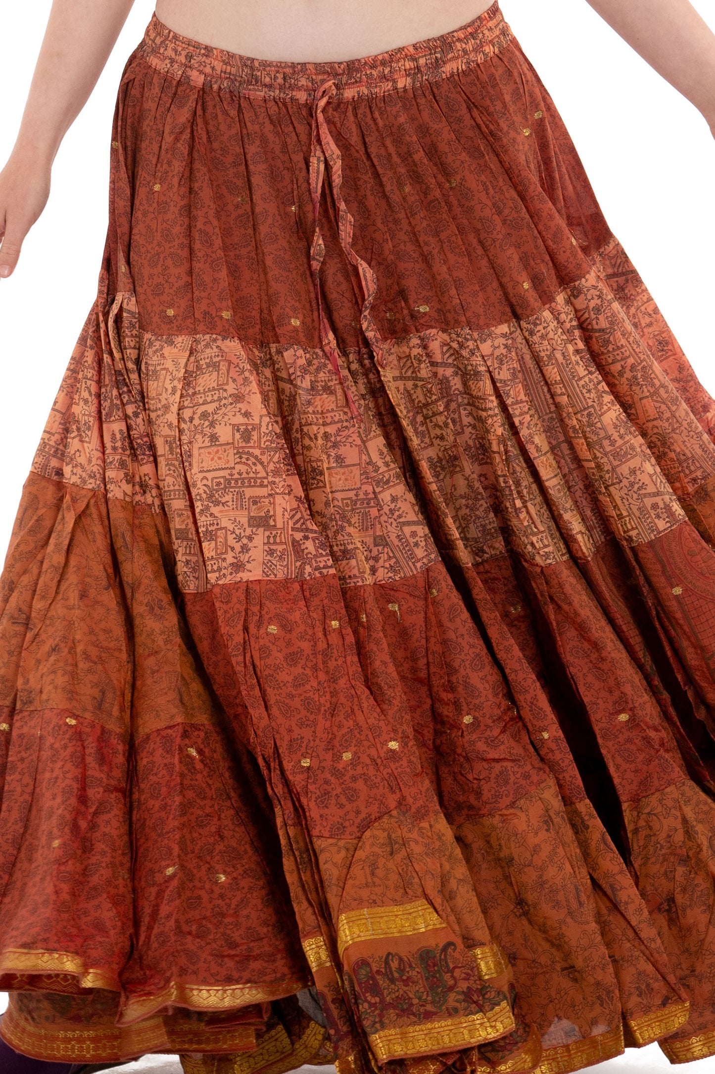 Long Upcycled Belly Dance ATS Skirt