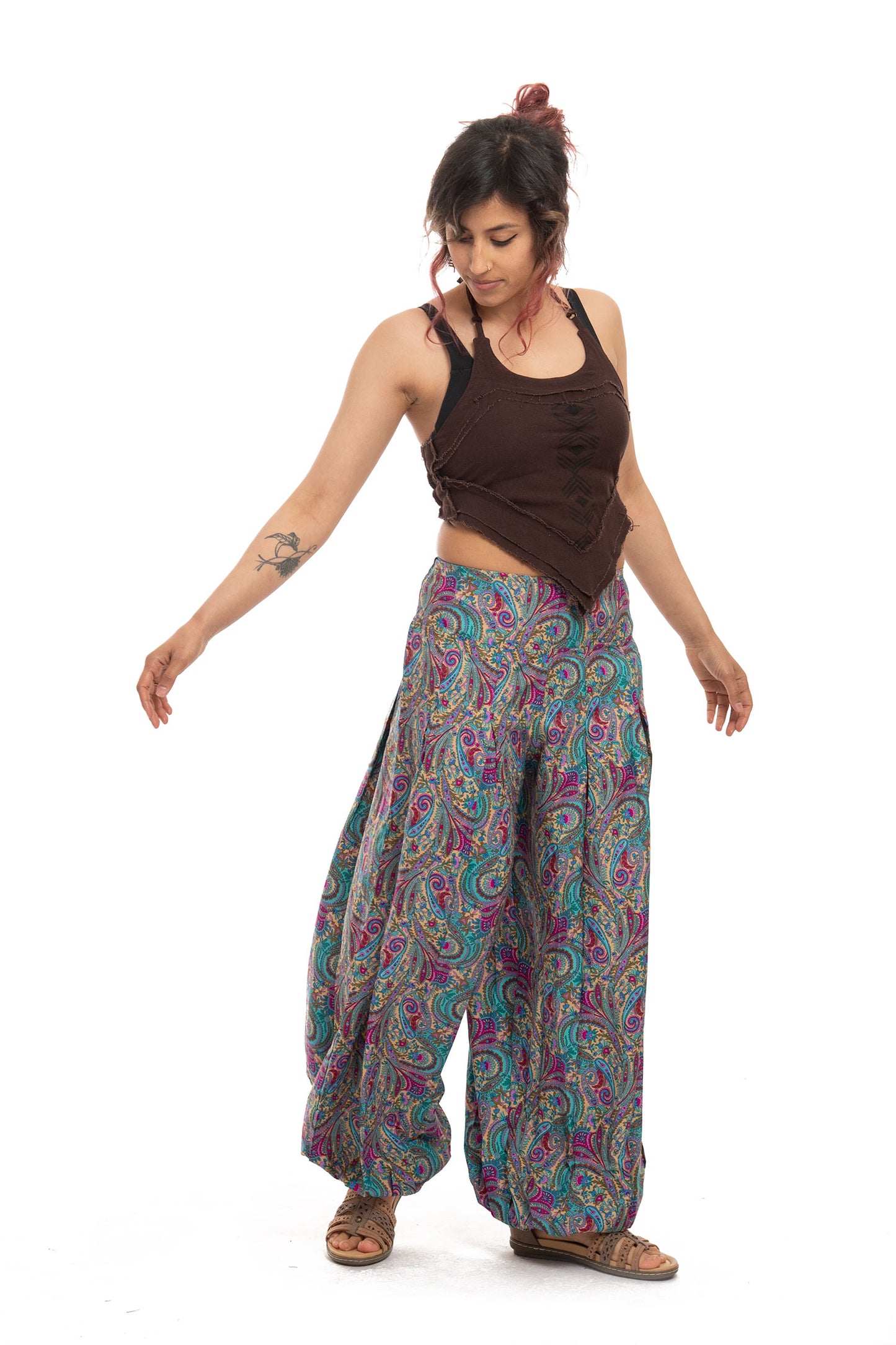 Bohemian Comfy Elasticted Waist Hippie Trousers