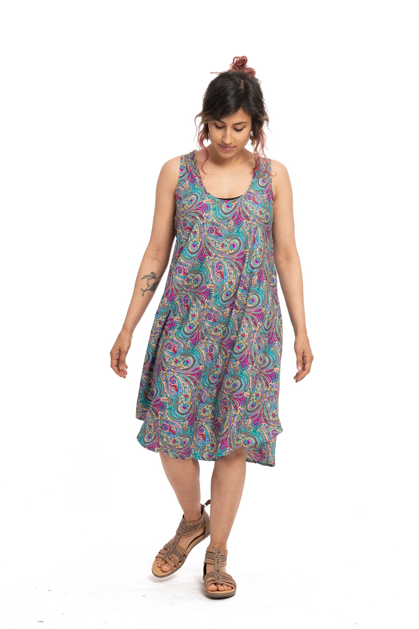 Floaty Sleeveless Summer Boho Hippie Dress for Bohemian Woman